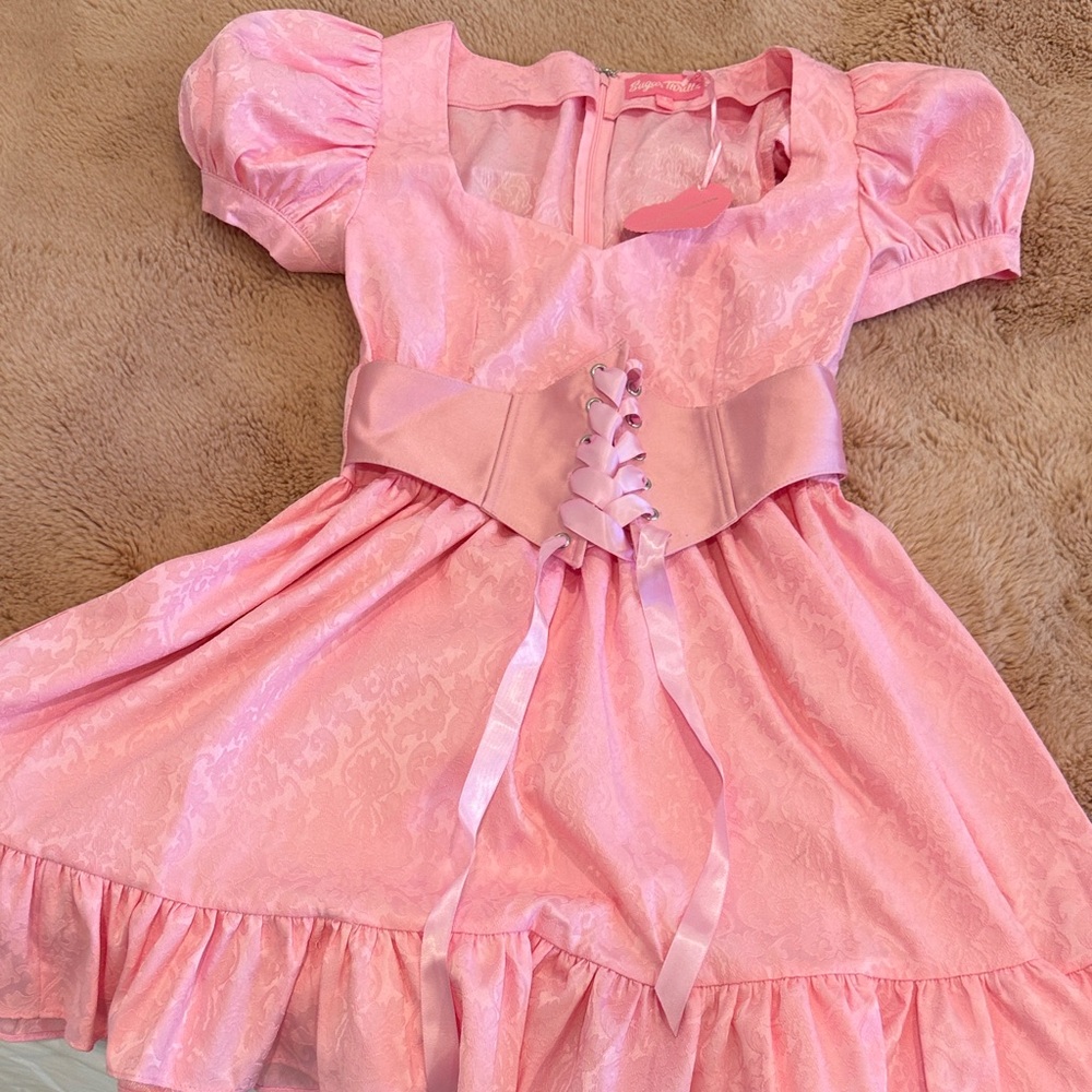 Dollskill Sugar Thrillz Always Blushing babydoll dress- NWT size small